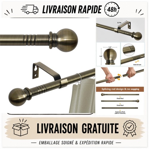 Tringle rideau laiton - à,