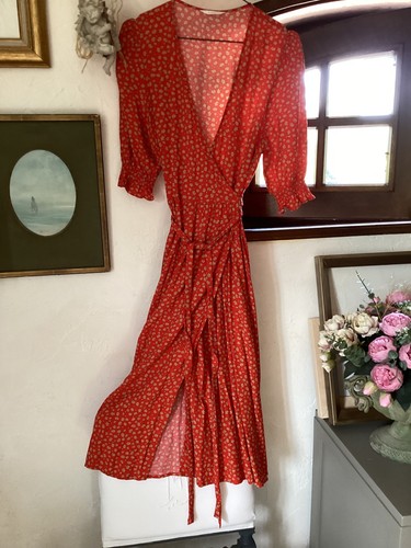 Robe portefeuille rouge à - robe,,