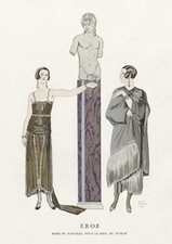 Eros Robe Et Manteau Pour Le Soir De Worth 1924 Fashion Illustration In High Art