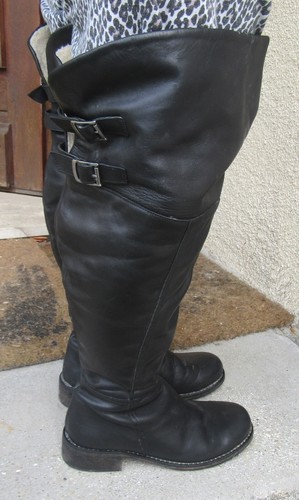 Bottes cuir fourrées t40 - cuir,,