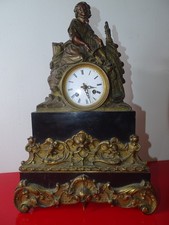 Empire pendulum restoration gilded bronze wire movement, early 19th century