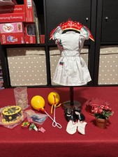 Pleasant Company American Girl Doll Molly Birthday Pinafore & Party Items Lot