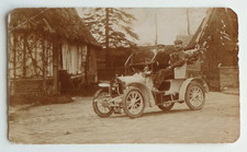 Vintage Normandy Country Car? military? - Old sepia snapshot photo