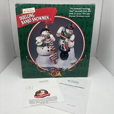 Mr. Christmas Dueling Banjo Snowmen Plays 20 Christmas Carols In Box - READ DESC
