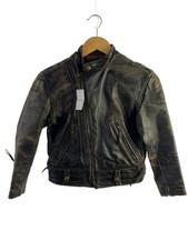 LANGLITZ LEATHERS riders jacket single rider's -- leather BLK Used