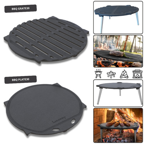 Poêle grill plaque fonte - poêle,
