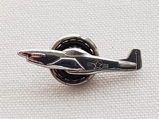 VTG P-51 Mustang Sterling Silver Lapel Pin USAAF North American Aviation WWII