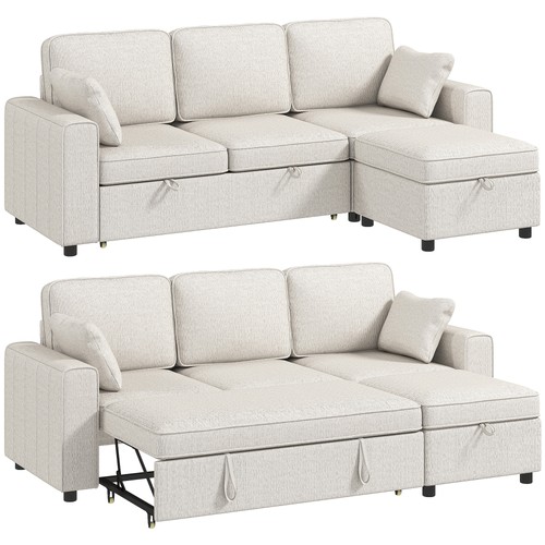 Homcom canapé lit - d'angle, 225