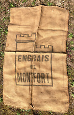 Vintage old fertilizer bag MONTFORT / burlap / 105X 65