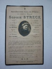 image mortuaire Streck veuve