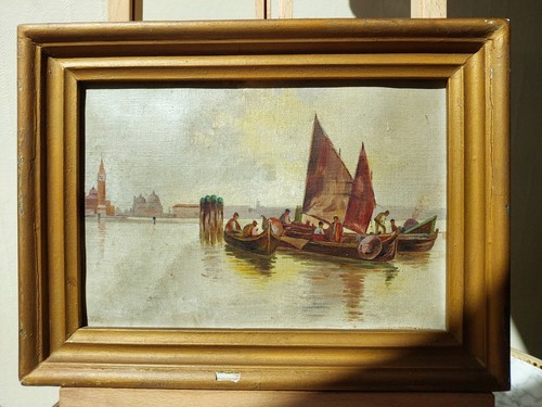 Petit tableau venise canal - tableau,