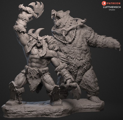 Rexxar misha wow figurine - rexxar, &