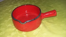 OLD FONDUE STOVE FONDUE FONDUE STOVE RED CERAMIC VINTAGE DESIGN DECORATION