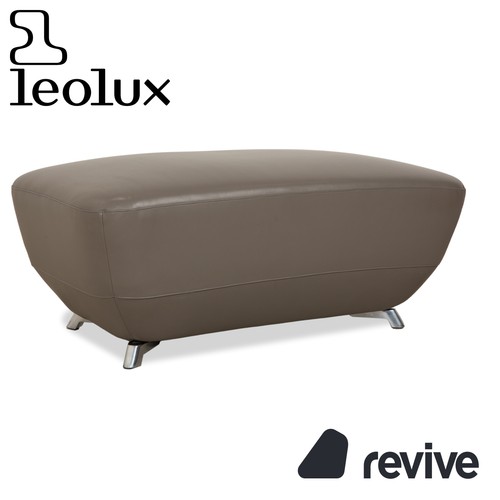 Leolux daja pouf cuir gris - leolux,