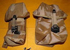LOT OF 2 ENGLISH ARMY CAMOUFLAGE SAND COMBAT VEST POCKETS