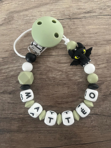 Attache tétine dragon krokmou - attache,