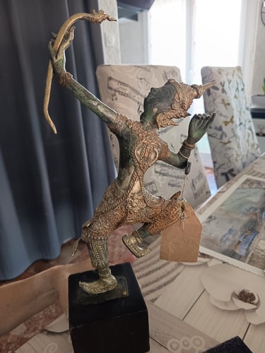 Statuette bronze thaï - statuette,
