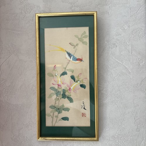 Peinture ancienne sur soie