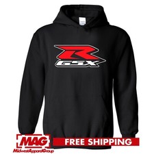 SUZUKI GSX-R BLACK HOODIE Sport Bike Hayabusa Motorcycle Moto GSXR Sweatshirt