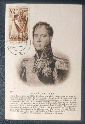 Carte maximum sarre zof - sarre,
