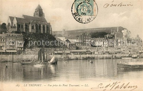 Treport vue prise pont - prise, du