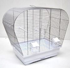 Cage À Oiseaux Vogelheim Pour Perruches Chromé Blanc 60 Cm