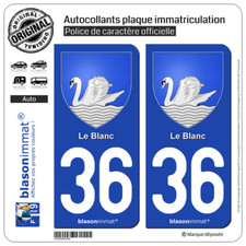 2 Stickers autocollant plaque