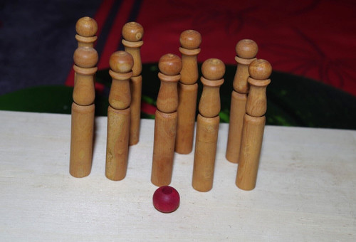 Jeu quille miniature ancien - quille,