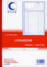 [2145] Elve [Ref:2145] ELVE Manifold autocopiant LIVRAISONS 297X210 50 Feuill...