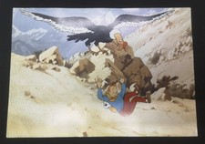 TINTIN ET LE TEMPLE DU SOLEIL  AFFICHE DE CINEMA FORMAT A4 1969 