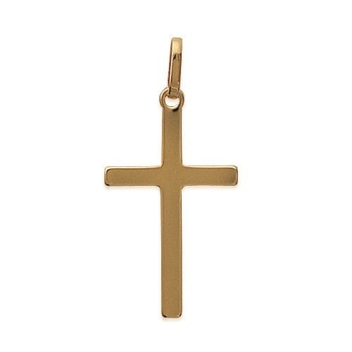 Pendentif croix plaqué or - en,