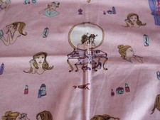 coupon tissu  " salon de beauté " Michael Miller  69 X 108  cm