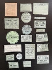 Ancien Vintage 20 Étiquettes