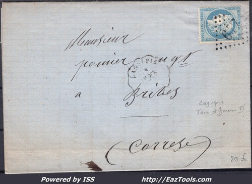 France 60a sur - sur, lettre