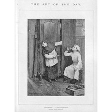 PAUL CHARLES CHOCARNE-MOREAU Depeche Toi - Antique Print 1894