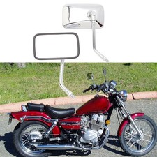 2x 10MM Rectangle Moto Rearview Mirrors For Honda Rebel 250 CMX250C 300 CMX300