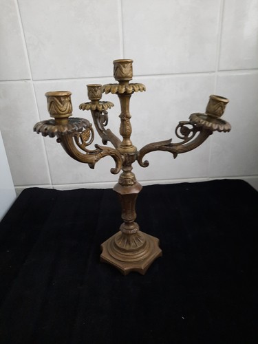 Bougeoir alliage patine - alliage,