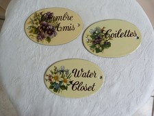 Lot de 3 Plaques de porte
