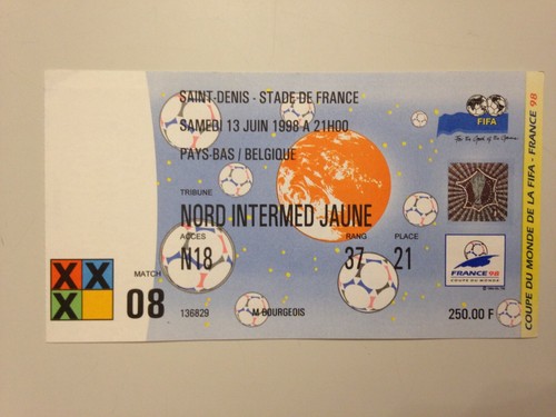 Ticket match coupe monde - du,