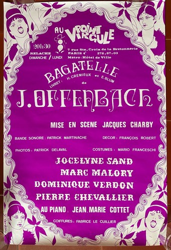 Affiche bagatelle offenbach - affiche,