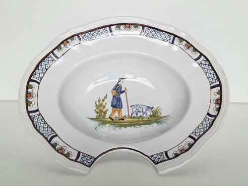 Ancien plat barbe faïence - ancien,