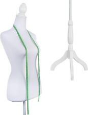 Used Female Mannequin Torso Dress Clothing Form Display Tripod Stand White