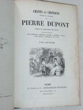 LIVRE ANCIEN CHANSONS DUPONT