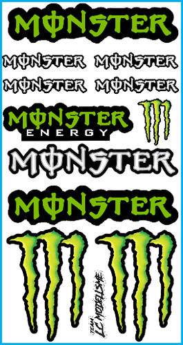 Planches stickers monster - -,