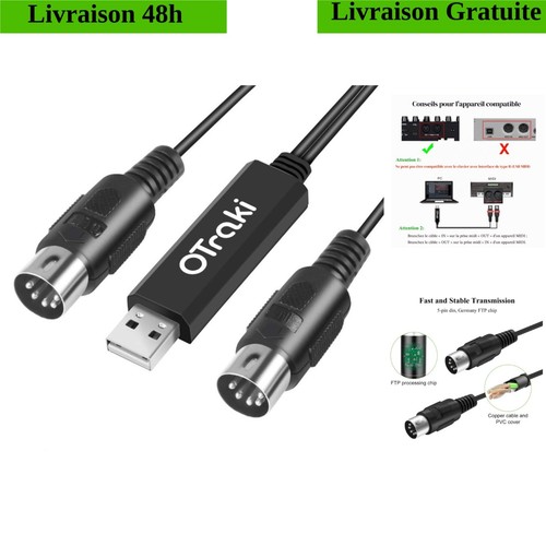 Otraki câble midi - usb, 2m