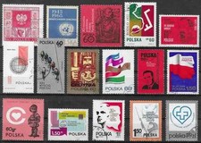 Sélection timbres Commémorations Pologne oblitérés - 84882FU