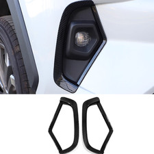 Carbon Fiber Front Fog Light Lamp Cover Trim for Toyota RAV4 2019-2025