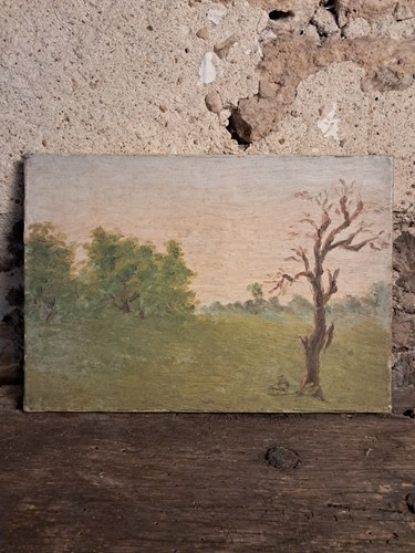Tableau ancien huile sur toile - huile,