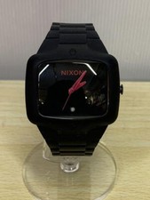 NIXON THE RUBBER PLAYER Pink Black Quartz Analog Watch Japan No Box Used