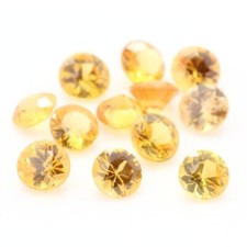 Saphir jaune . IF-VVS1. Rond